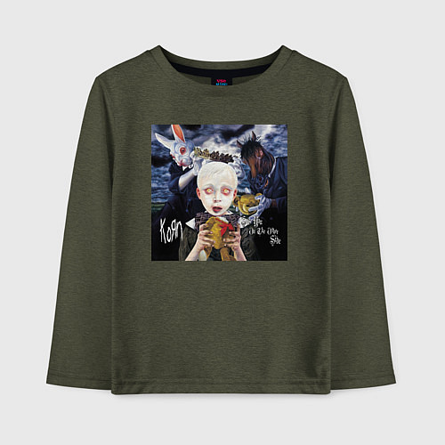 Детский лонгслив Korn - See You on the Other Side / Меланж-хаки – фото 1
