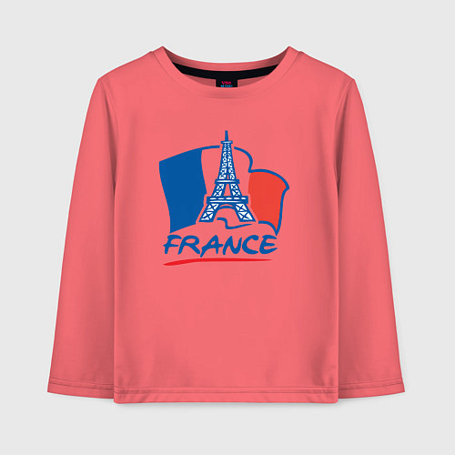 Детский лонгслив France / Коралловый – фото 1