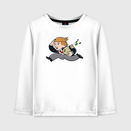 Детский лонгслив Money Trump / Белый – фото 1