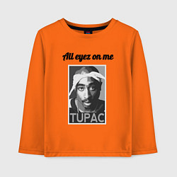 Лонгслив хлопковый детский 2pac Art All eayz on me, цвет: оранжевый