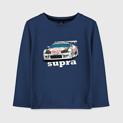 Лонгслив хлопковый детский Toyota Supra Castrol 36, цвет: тёмно-синий