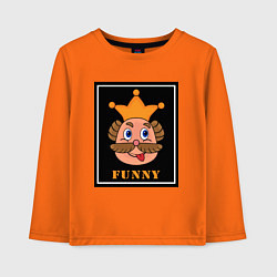 Детский лонгслив Веселый король смайликов - Funny king emoji