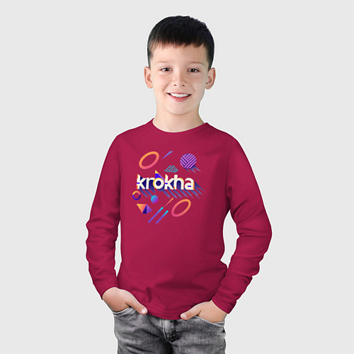 Детский лонгслив Кроха / Маджента – фото 3