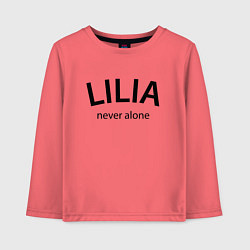 Детский лонгслив Lilia never alone - motto