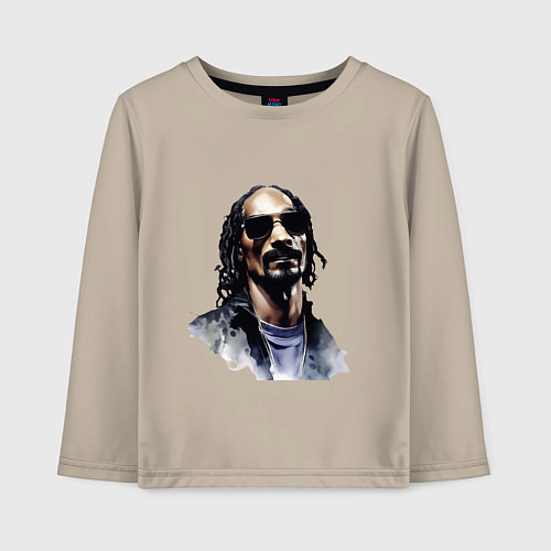 Детский лонгслив Snoop dog / Миндальный – фото 1