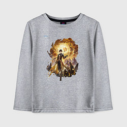 Лонгслив хлопковый детский Чжун Ли из Геншин Импакт, цвет: меланж