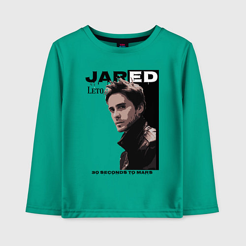 Детский лонгслив Jared Joseph Leto 30 Seconds To Mars / Зеленый – фото 1