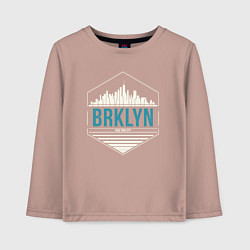 Лонгслив хлопковый детский Brooklyn city, цвет: пыльно-розовый