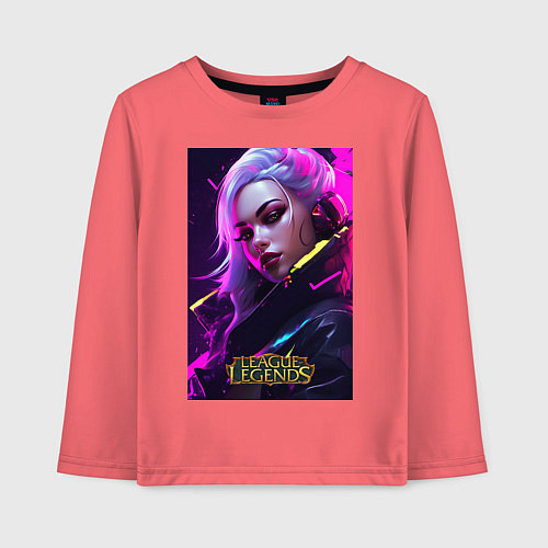 Детский лонгслив League of Legends Kaisa Kda / Коралловый – фото 1