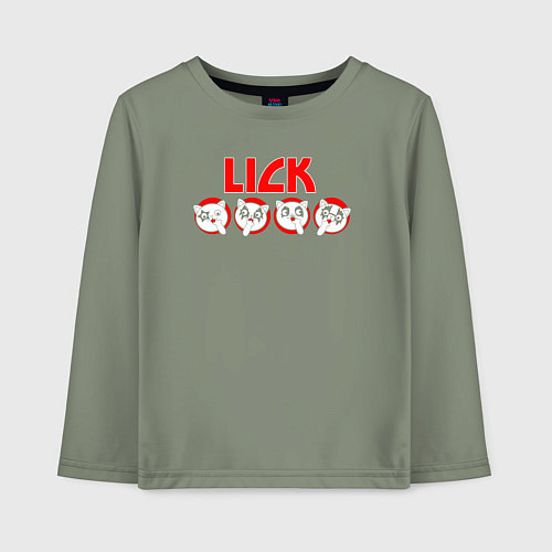 Детский лонгслив Kiss lick / Авокадо – фото 1