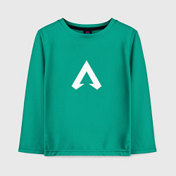 Лонгслив хлопковый детский Logo apex, цвет: зеленый