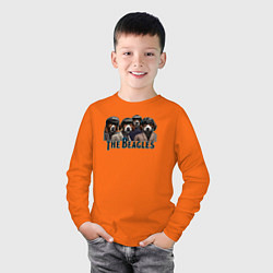 Лонгслив хлопковый детский Beatles beagles, цвет: оранжевый — фото 2