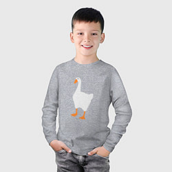 Лонгслив хлопковый детский Untitled goose game honk, цвет: меланж — фото 2