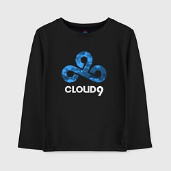 Детский лонгслив Cloud9 - blue cloud logo