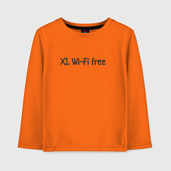 Лонгслив хлопковый детский Wi-fi бесплатный, цвет: оранжевый
