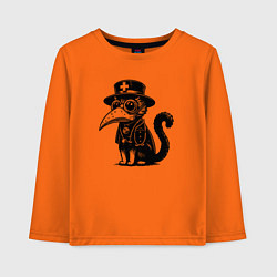 Детский лонгслив Кот в маске чумного доктора