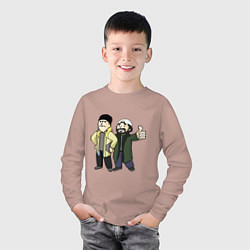 Лонгслив хлопковый детский Vault Jay and silent Bob, цвет: пыльно-розовый — фото 2