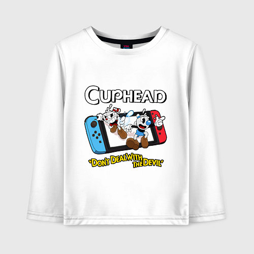 Детский лонгслив Switch cuphead / Белый – фото 1