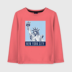 Лонгслив хлопковый детский Style New York, цвет: коралловый