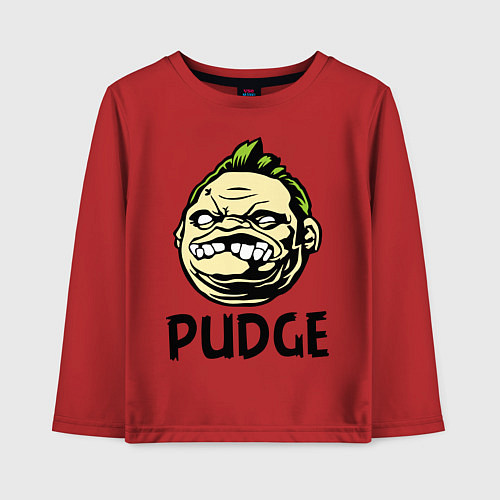 Детский лонгслив Pudge Face / Красный – фото 1