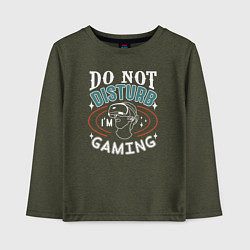 Детский лонгслив Do not disturb im gaming