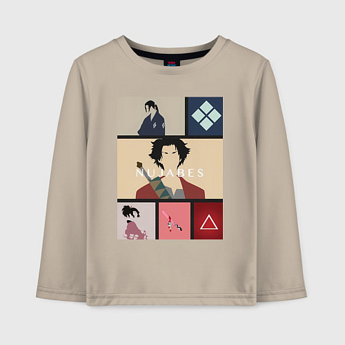 Детский лонгслив Самурай Чамплу Мугэн / Миндальный – фото 1