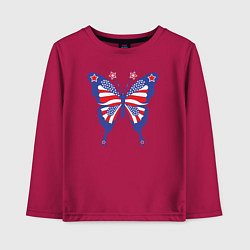 Детский лонгслив USA butterfly