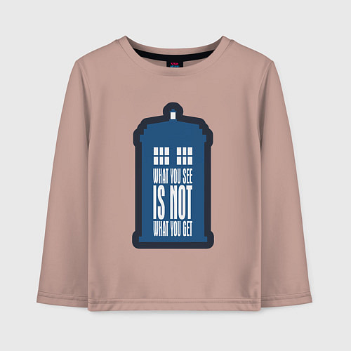 Детский лонгслив Что видишь то и получаешь / Пыльно-розовый – фото 1