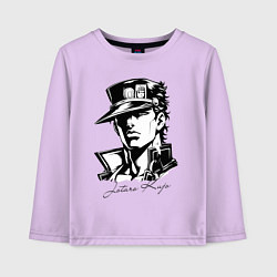 Лонгслив хлопковый детский Jotaro Kujo - anime ai art, цвет: лаванда