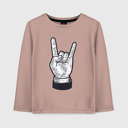 Детский лонгслив Rock hand