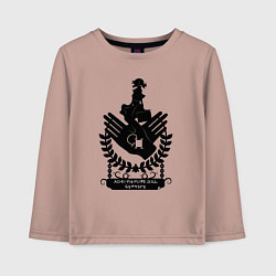 Лонгслив хлопковый детский Вайолет Эвергарден, цвет: пыльно-розовый