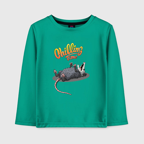 Детский лонгслив Possum / Зеленый – фото 1