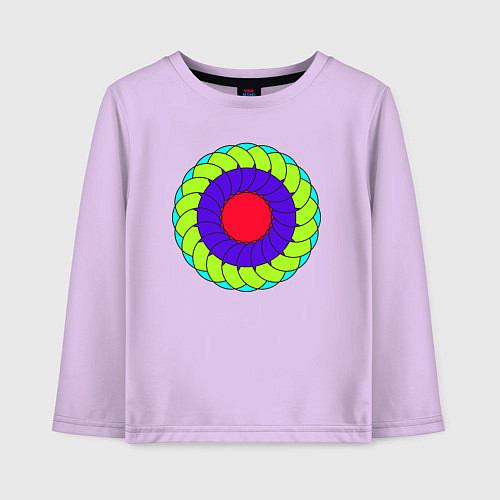 Детский лонгслив Неоновое колесо / Лаванда – фото 1
