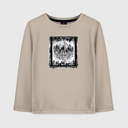 Лонгслив хлопковый детский Вихрь осени, цвет: миндальный