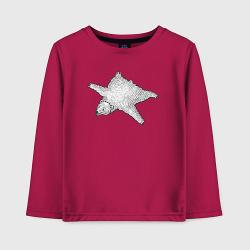 Детский лонгслив Шкура медведя / Маджента – фото 1