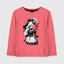 Лонгслив хлопковый детский Baby witch - fantasy ai art, цвет: коралловый