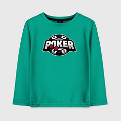 Лонгслив хлопковый детский Poker game, цвет: зеленый