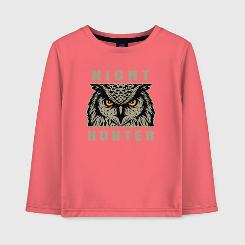 Детский лонгслив Night hunter / Коралловый – фото 1