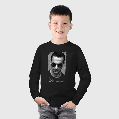 Детский лонгслив Depeche Mode - Dave Gahan face / Черный – фото 3