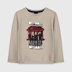 Лонгслив хлопковый детский Depeche Mode - Delta Machine soothe my soul, цвет: миндальный