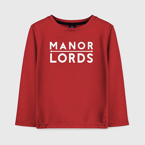 Детский лонгслив Manor lords logo / Красный – фото 1