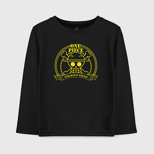Детский лонгслив One piece strawhat pirate / Черный – фото 1