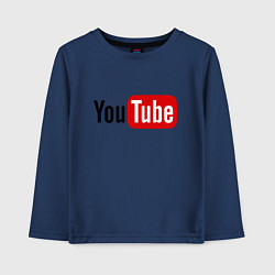 Детский лонгслив You tube logo