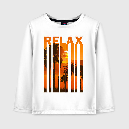 Детский лонгслив Relax summer / Белый – фото 1