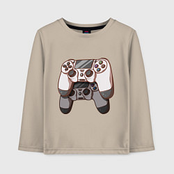 Лонгслив хлопковый детский Dualshock 4, цвет: миндальный