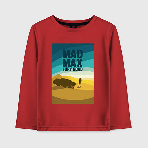 Детский лонгслив Макс - дорога ярости / Красный – фото 1
