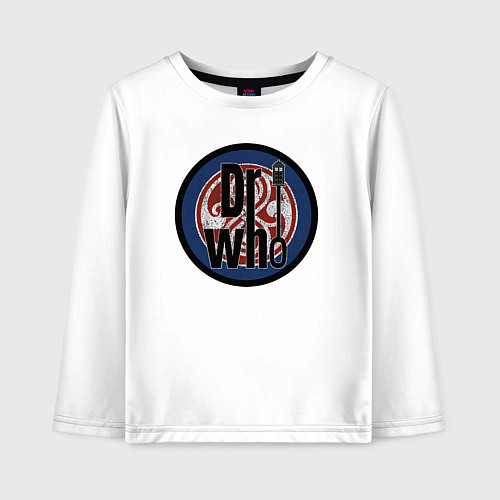 Детский лонгслив Dr Who / Белый – фото 1