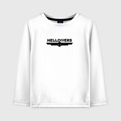 Лонгслив хлопковый детский Helldivers Logo, цвет: белый