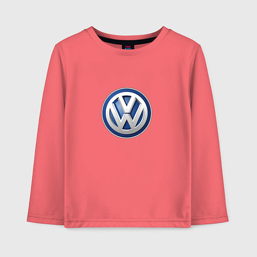 Детский лонгслив Volvo logo / Коралловый – фото 1