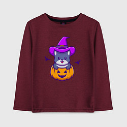 Детский лонгслив Kitty halloween